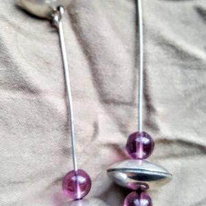 Vintage Taxco Silver and Amethyst earrings